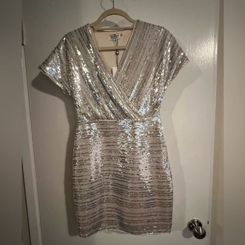Molly Bracken Silver Sequin Cocktail Party Dress NWT | Size XS